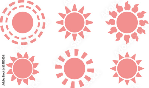 色々な太陽のイラスト