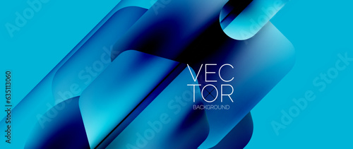 Dynamic bright colorful geometric elements with fluid gradients, lights, shadows blend in a minimal backdrop, creating captivating composition