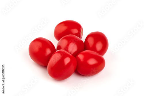 Tomato cherry, isolated on white background.