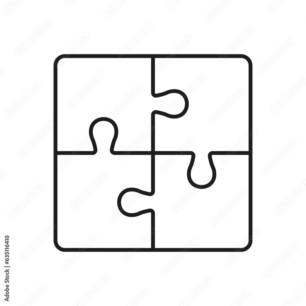 Puzzle, Combination Solution Line Icon. Jigsaw Square Pieces Match Linear Pictogram. Teamwork, Idea, Challenge Logic Game Outline Sign. Editable Stroke. Isolated Vector Illustration Puzzle, Combination Solution Line Icon. Jigsaw Square Pieces Match Linear Pictogram. Teamwork, Idea, Challenge Logic Game Outline Sign. Editable Stroke. Isolated Vector Illustration