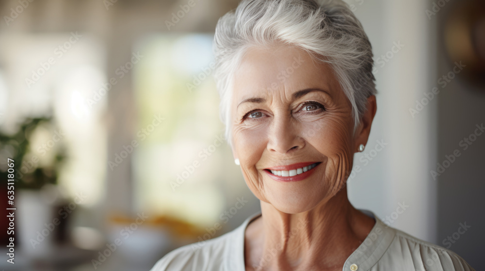 Portrait of a middle-aged woman smiling at the camera. Portrait of a middle-aged woman smiling at the camera.