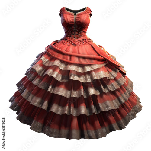 Bild auf Leinwand Crinoline dress. isolated object, transparent background