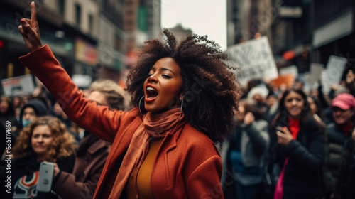 black women rally on the streets of large cities  © Maksym