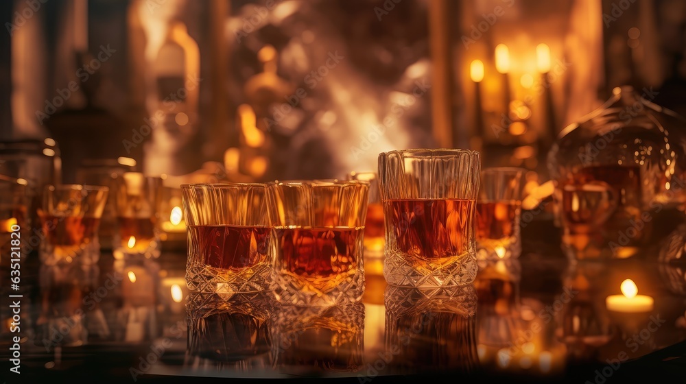 Several glasses of wine are placed on the table Several glasses of wine are placed on the table