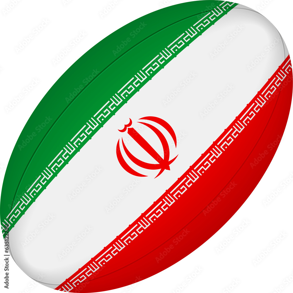 Fototapeta premium Iran rugby ball.