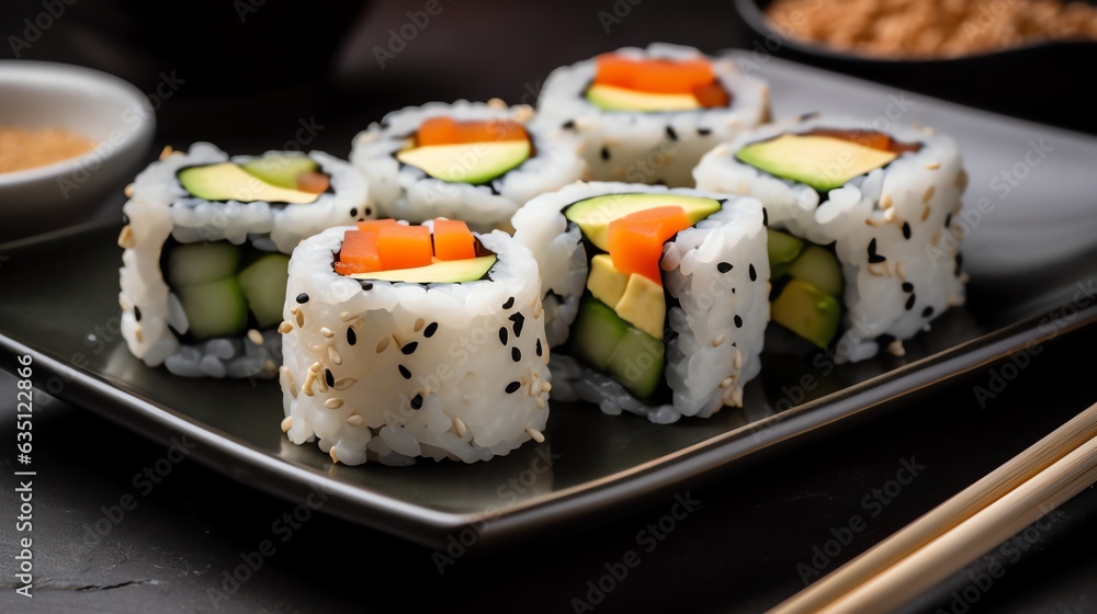 sushi on a plate sushi on a plate