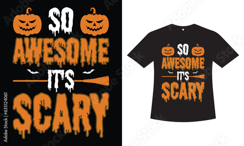Happy Halloween t-shirt design Template vector image.