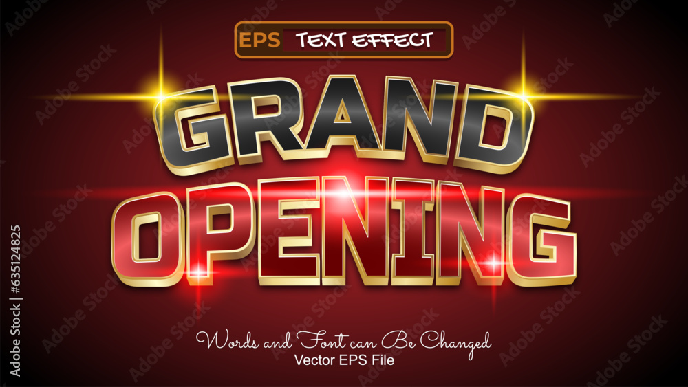 Grand Opening Editable Text Effect