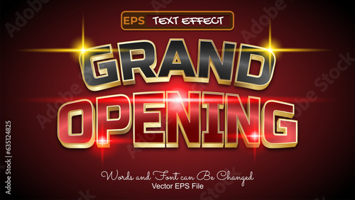 Grand Opening Editable Text Effect