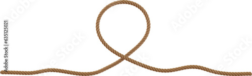 3d render vintage brown rope