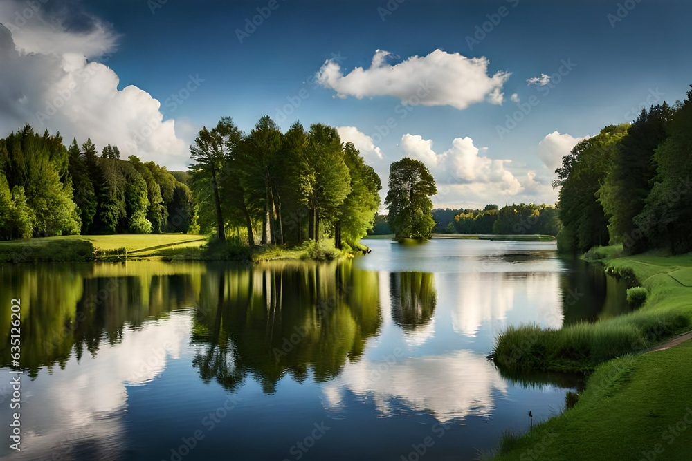 Obraz premium reflection in the lake