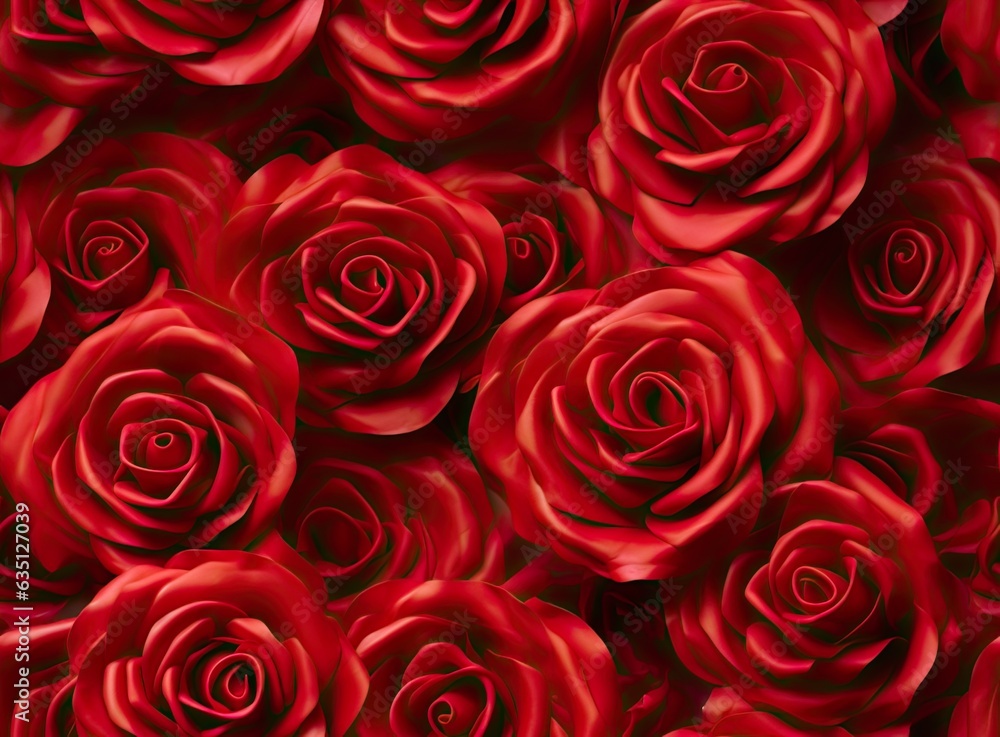 Red rose background. SEAMLESS PATTERN. SEAMLESS WALLPAPER. Created with Generative AI technology. Red rose background. SEAMLESS PATTERN. SEAMLESS WALLPAPER. Created with Generative AI technology.