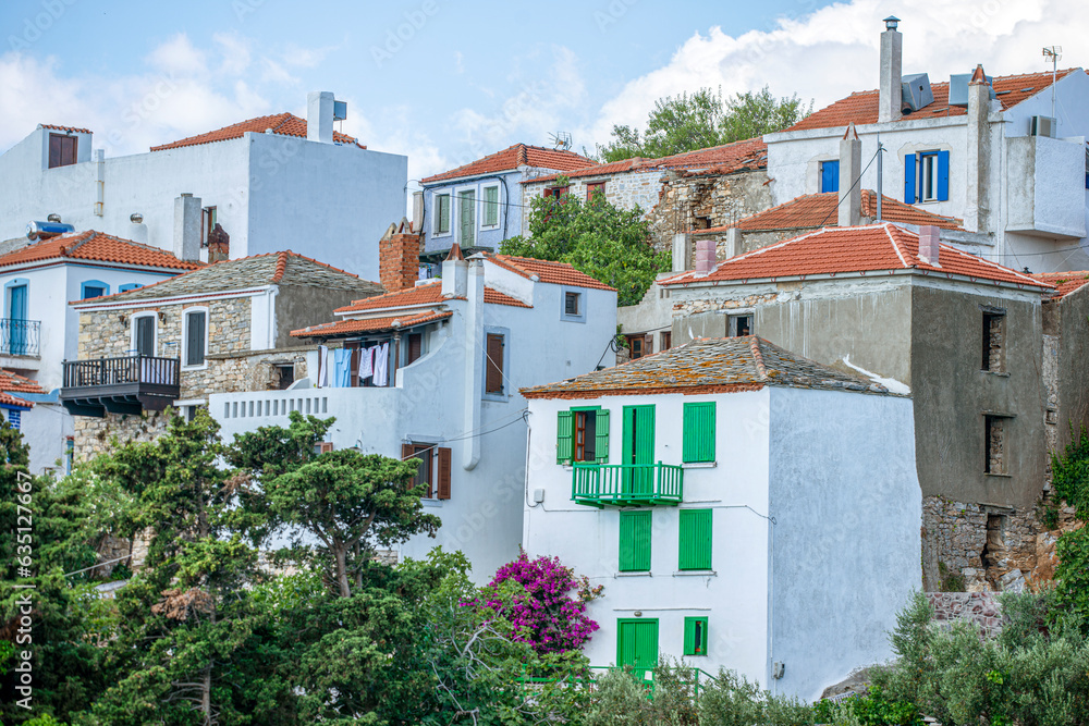 houses in the town, greece, grekland, mediterranean, EU,summer, Mats, alonisoss