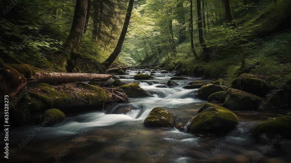 stream in the forest stream in the forest
