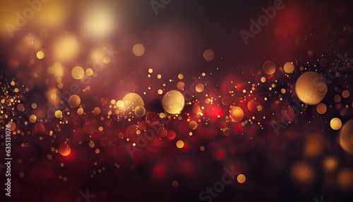 red and gold glitter  bokeh  background texture  Generative ai