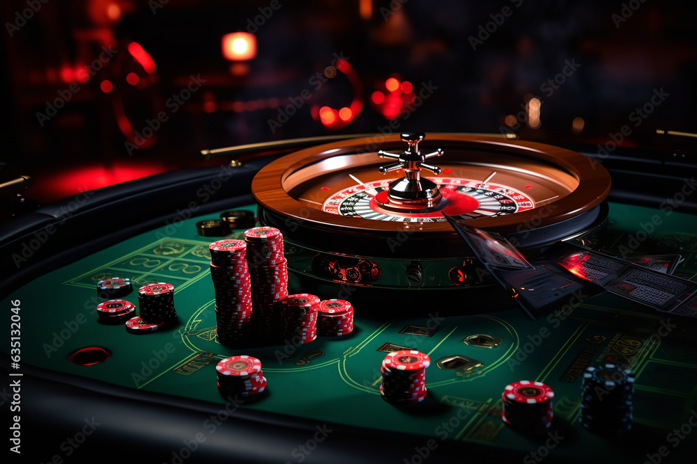 Obraz premium casino roulette table