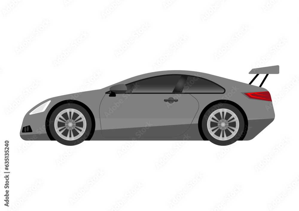 Racing Car or Sports Car. Vector Illustration.