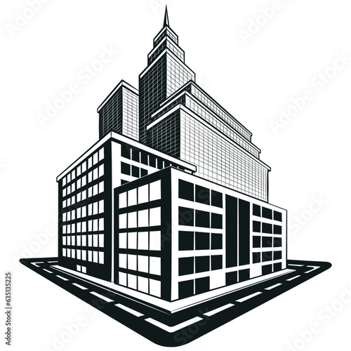 Silhouette Company Office Corporate Firm Building