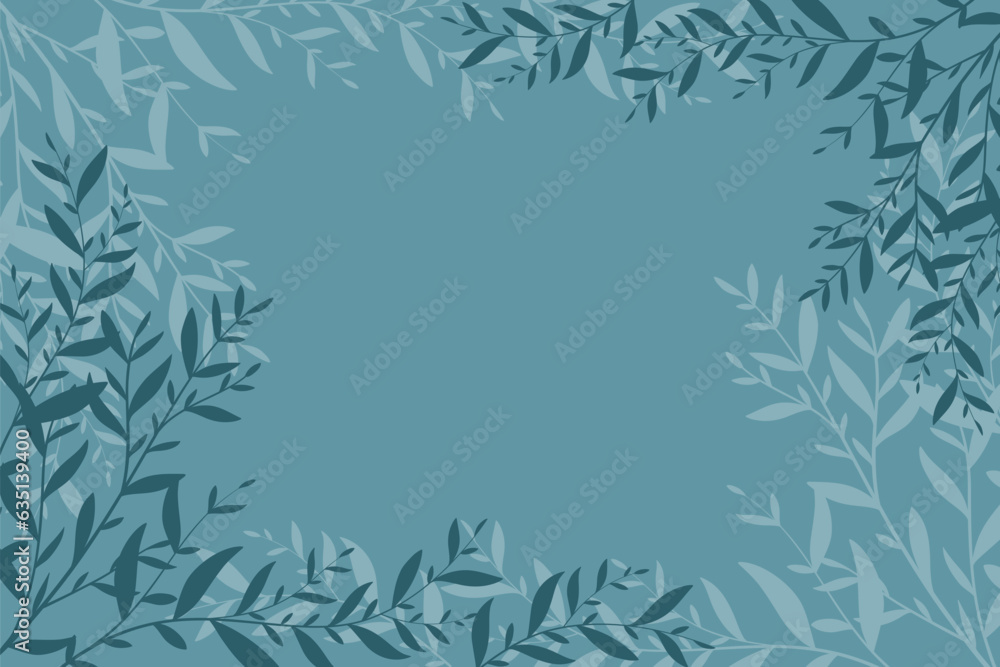 hand drawn nature leaves background hand drawn nature leaves background