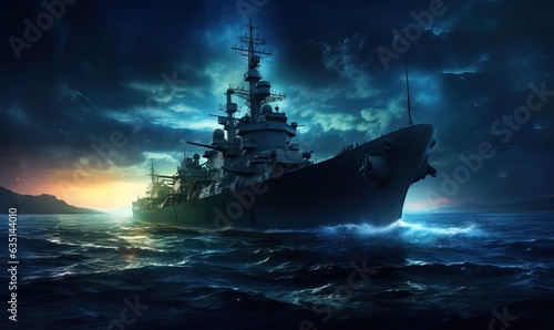 Night Raid: Naval Ship on Nocturnal Mission