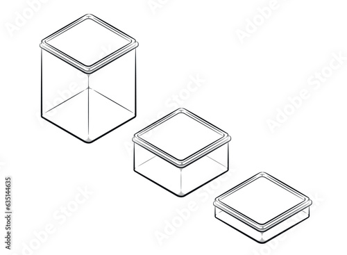 Sketch Square Food Storage Box Doodle