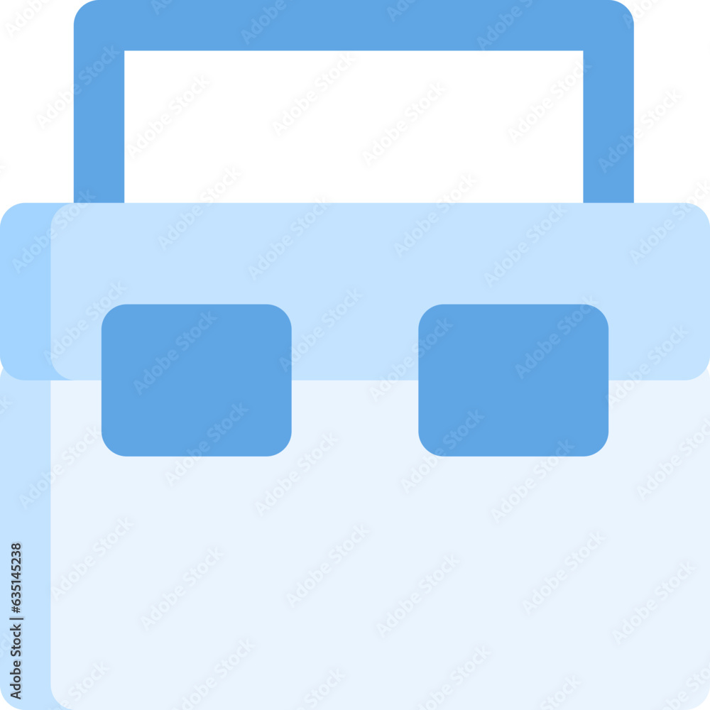 Ice box in flat icon. Portable freezer, cooler, summer, travel Ice box in flat icon. Portable freezer, cooler, summer, travel
