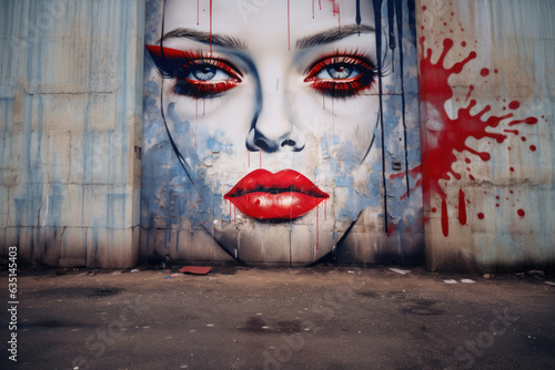 Grafitti rote Lippe