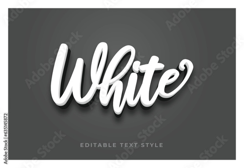 White 3d text effect