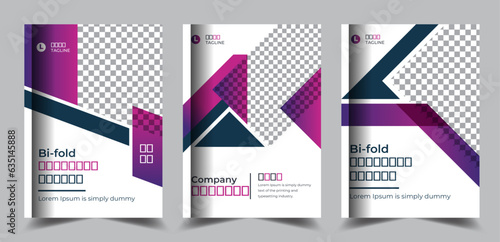 Corporate company profile brochure and annual report book cover design template in a4