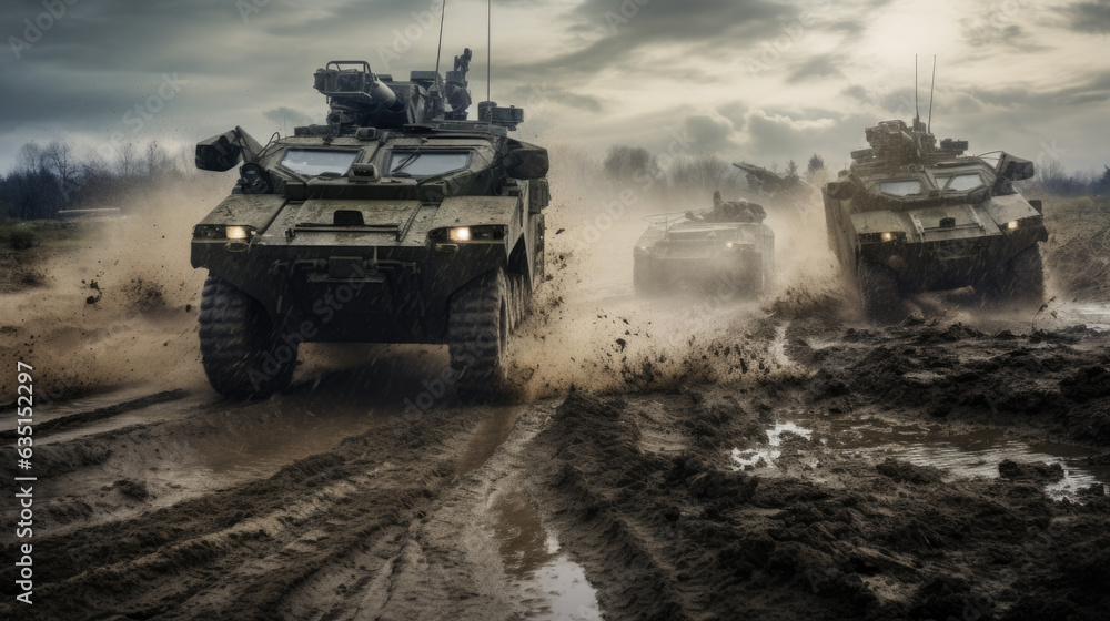 Fototapeta premium Panzerfahrzeug