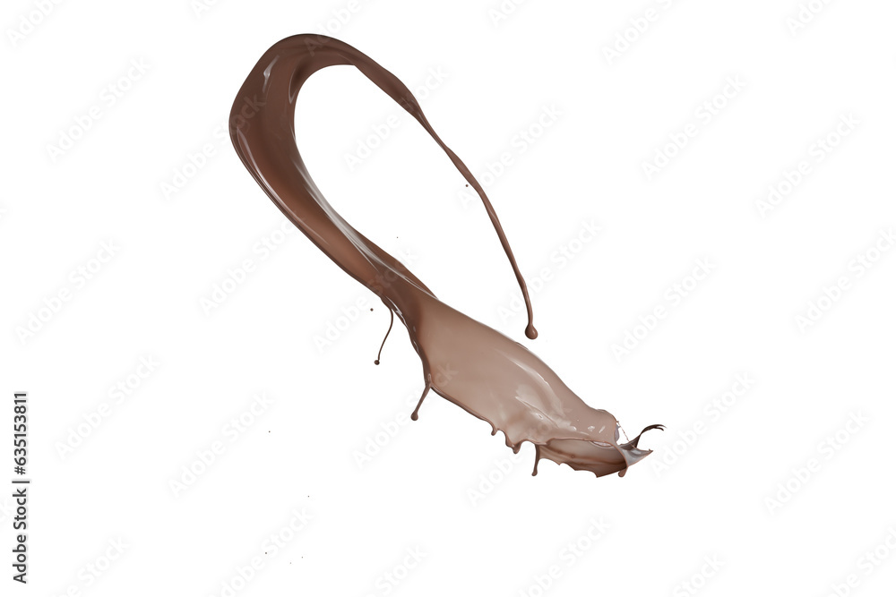 Splash chocolate 3d rendering Splash chocolate 3d rendering