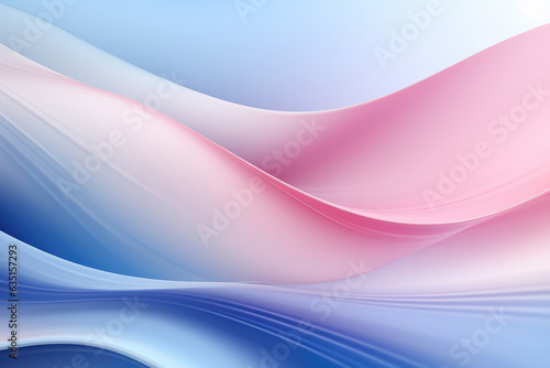 Futuristic Design: Smooth Flowing Shapes in pink and blue 3D Render