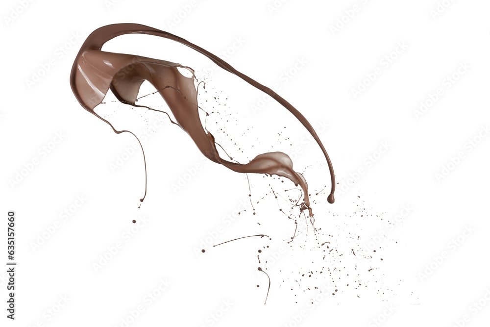 Fototapeta premium Splash chocolate 3d rendering