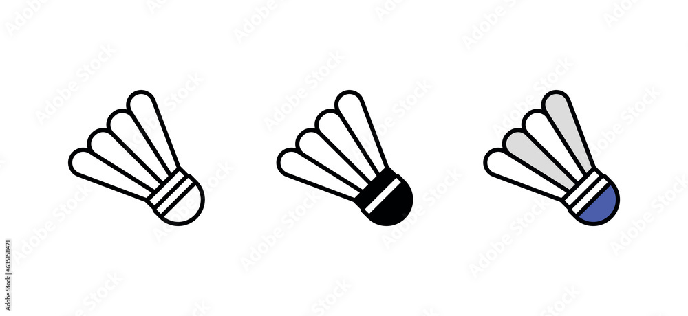 Obraz premium Badminton icon design with white background stock illustration