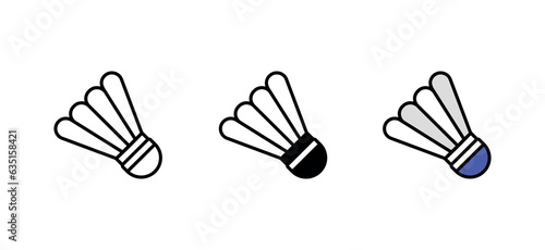 Badminton icon design with white background stock illustration