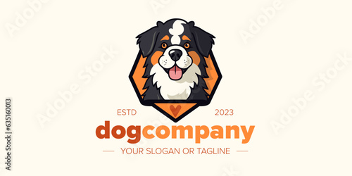 Bernese Mountain Dog Magic: Vector Design to Elevate Pet Shop, House, and Clinic Logos