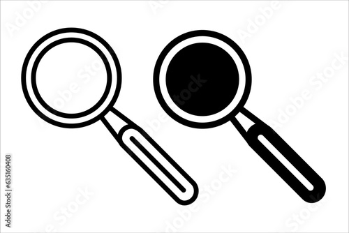 VECTOR SEARCH ICON IN STROKE AND FILL VERSION