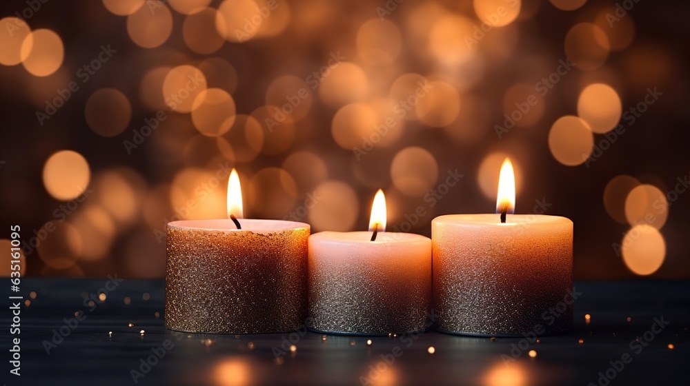 burning candles in the dark background burning candles in the dark background