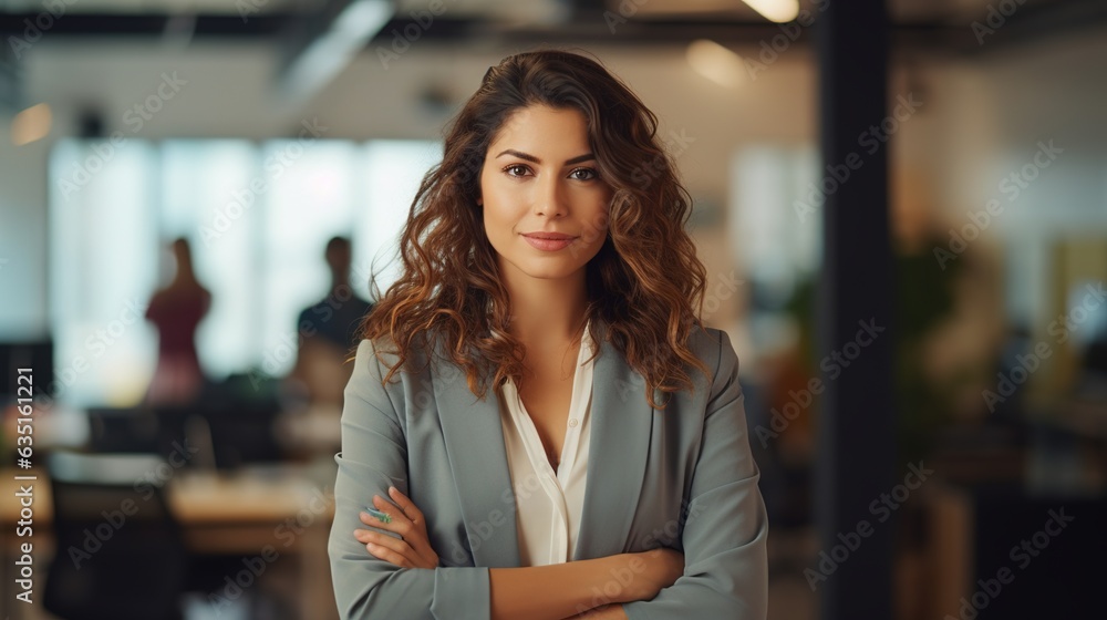 Obraz premium portrait of a businesswoman looked at camera in office
