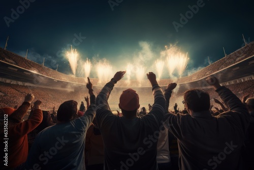 Image of football fans cheering on the field