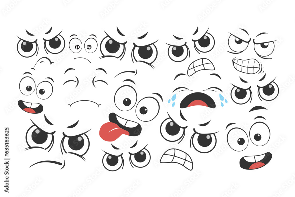 Vector illustration of cute and sad emoticon background. Vector illustration of cute and sad emoticon background.