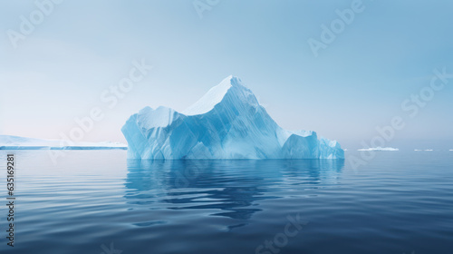 A floating iceberg in the antarctic. Generative AI © NorLife