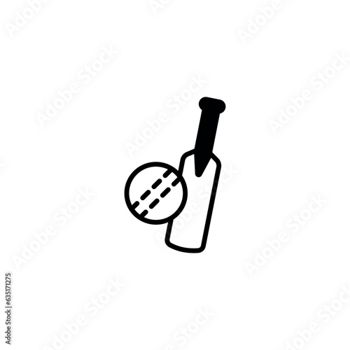 Cricket icon design with white background stock illustration