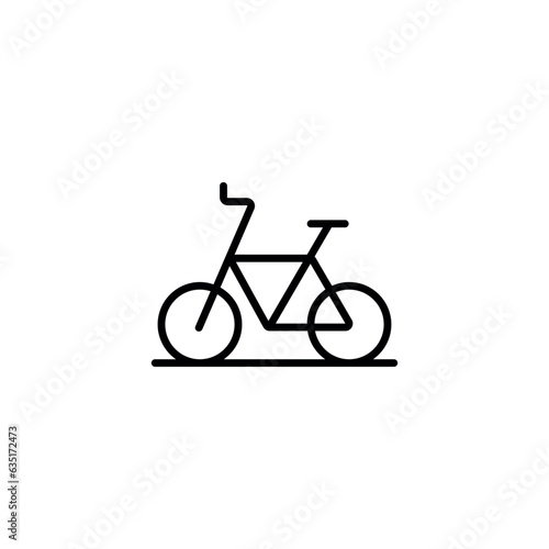 Bicycle icon design with white background stock illustration