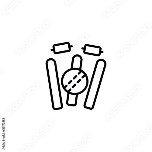 Cricket icon design with white background stock illustration