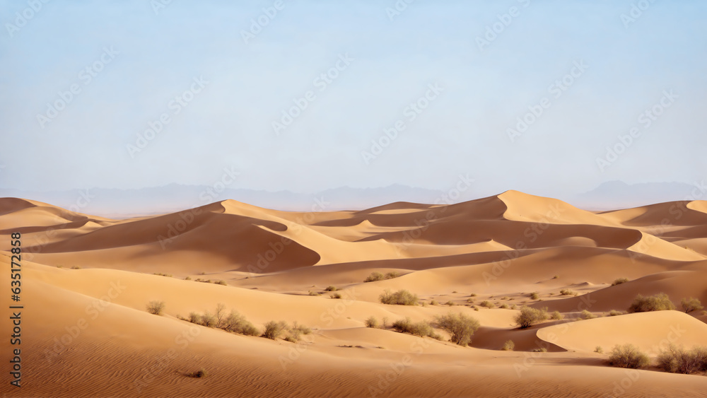 sand dunes in the desert landscape