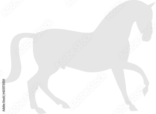 Running Horse White Silhoutte