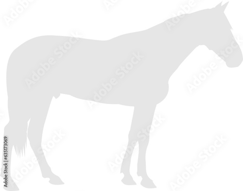 Running Horse White Silhoutte