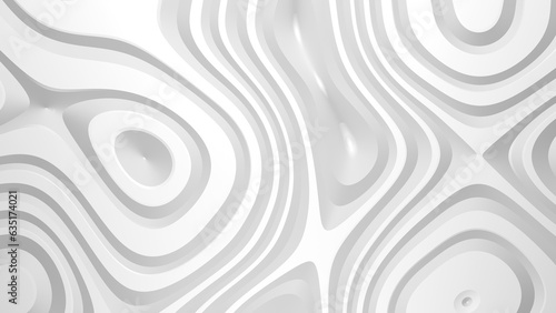 abstract background white topographic pattern 3d render modern simple style illustration