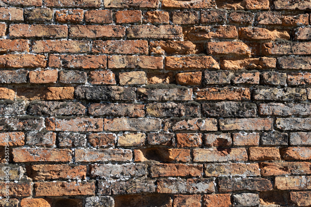 Close up of texture of a old brick wall Close up of texture of a old brick wall